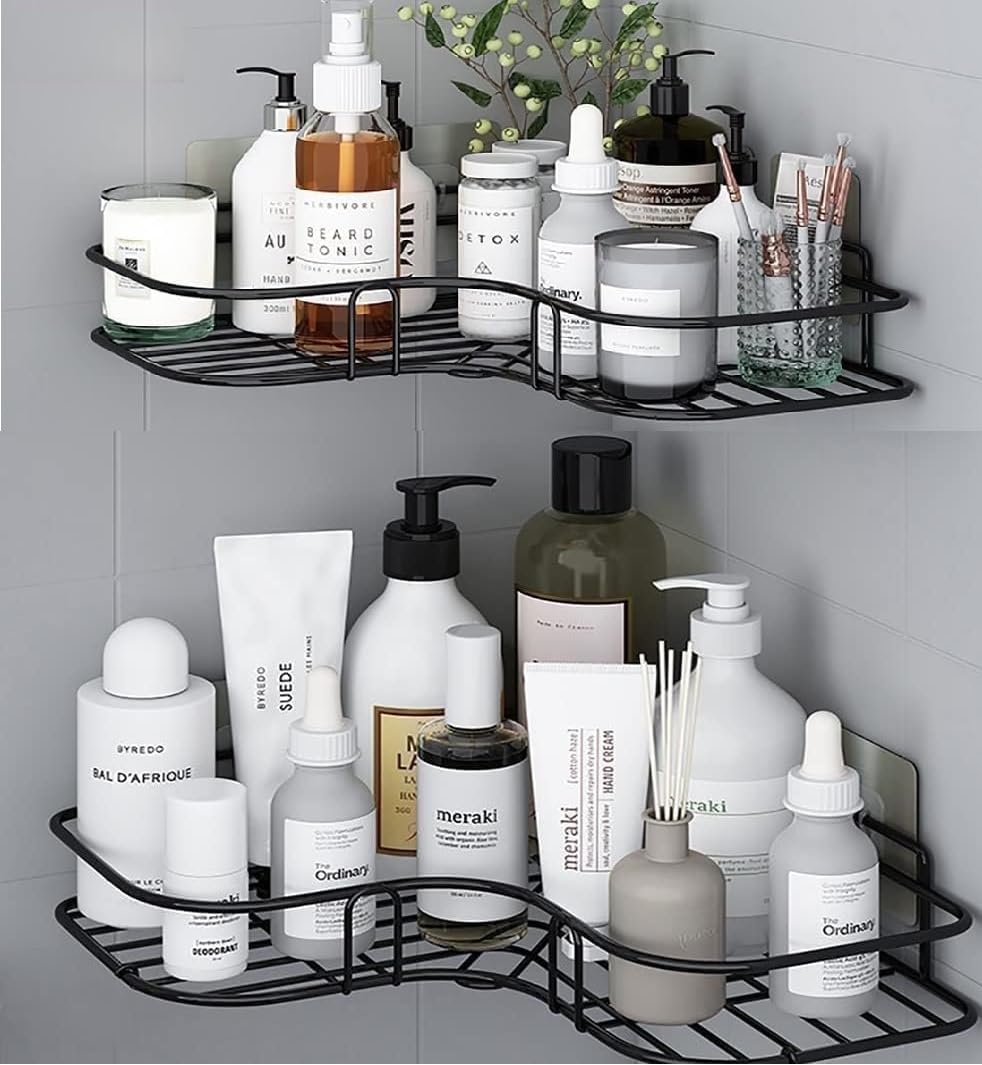 Storage Organizer for Bathroom and Kitchen Corner Wall Mounted